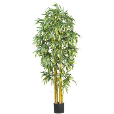 Nearly Natural 6' Big Bamboo Silk Tree, Green