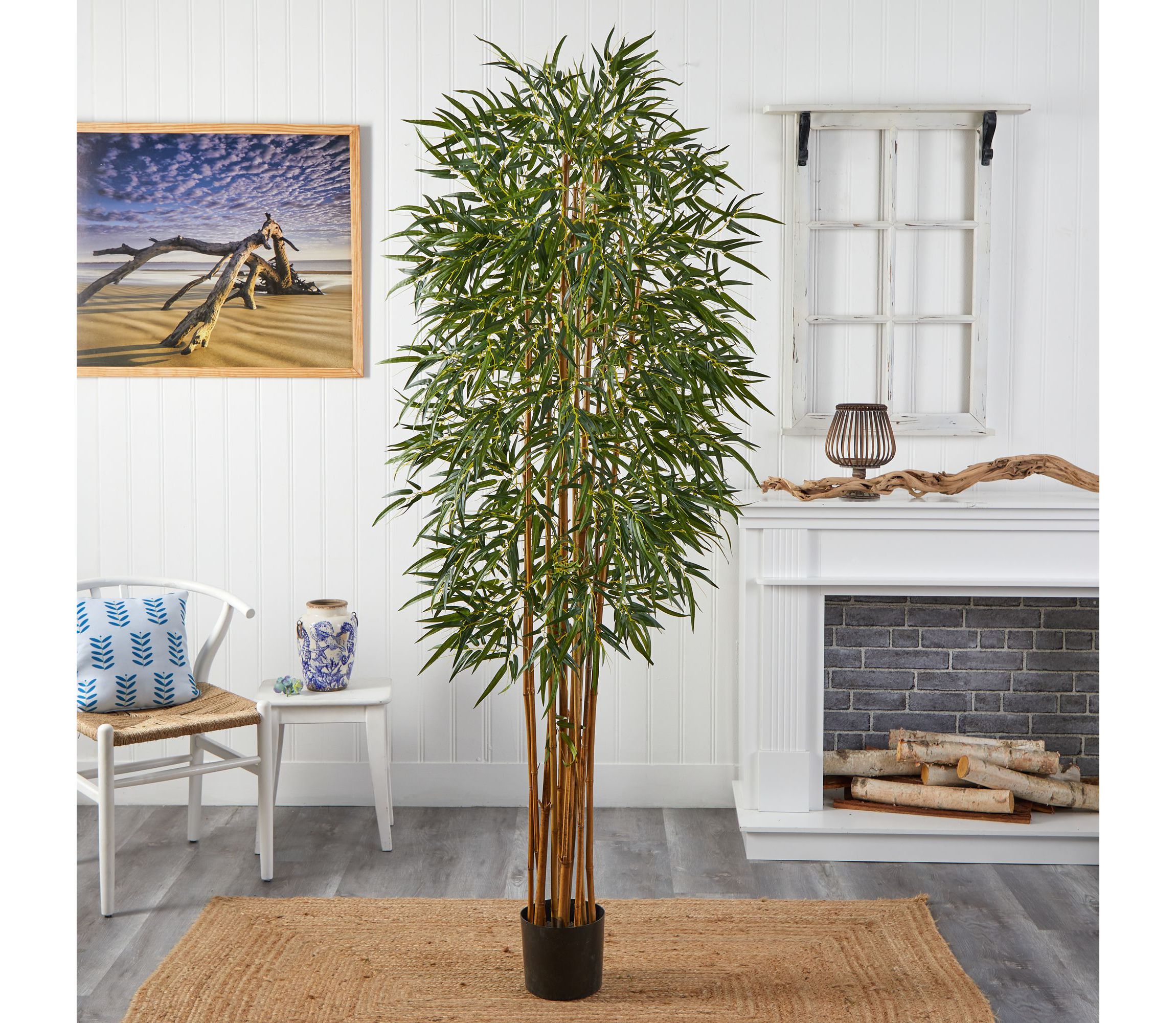 7-Foot Curved Slim Bamboo Silk Tree