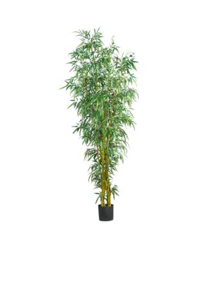 Nearly Natural 8-Foot Fancy Style Bamboo Silk Tree, Green
