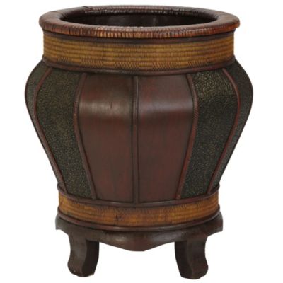 Decorative Wood Panel Planters (Set of 2)