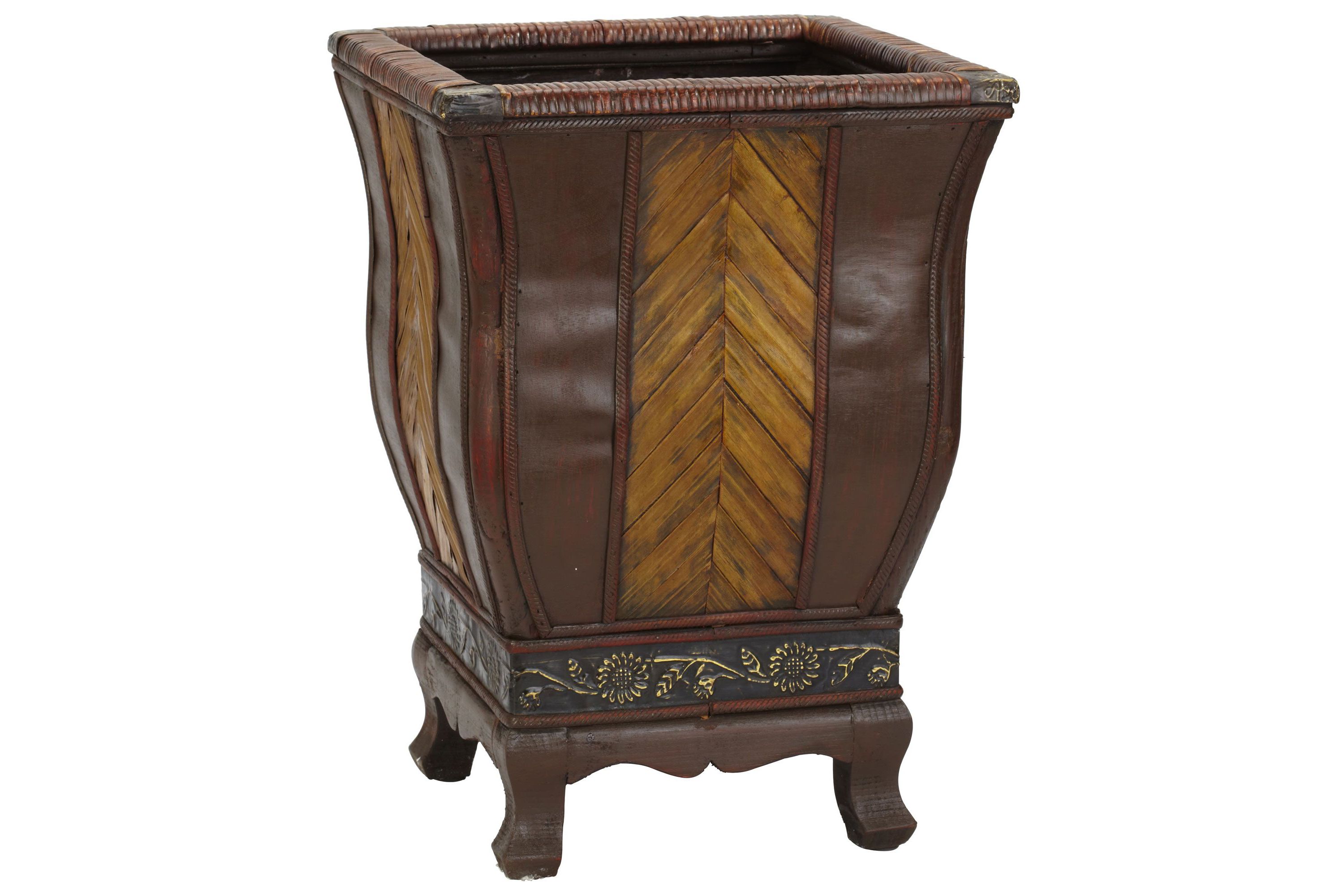 Decorative Wood Planters (Set of 2)