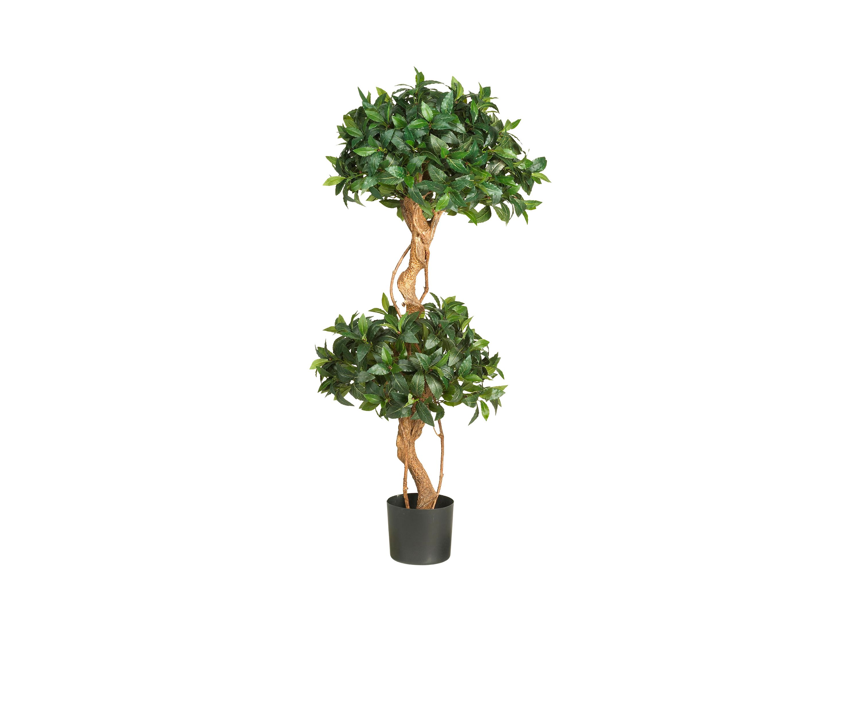4-Foot Sweet Bay Double Ball Topiary Silk Tree