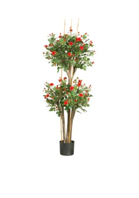 Nearly Natural 5-Foot Mini Rose Silk Tree