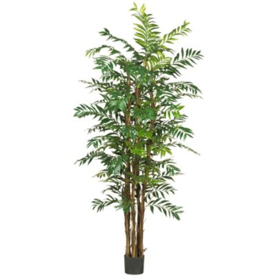 Nearly Natural 7-Foot Bamboo Palm Silk Tree