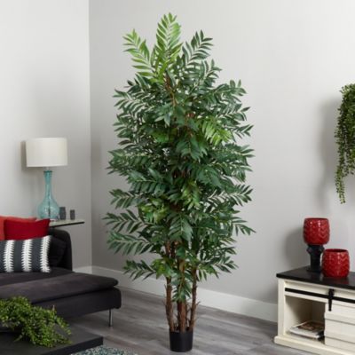 7-Foot Bamboo Palm Silk Tree