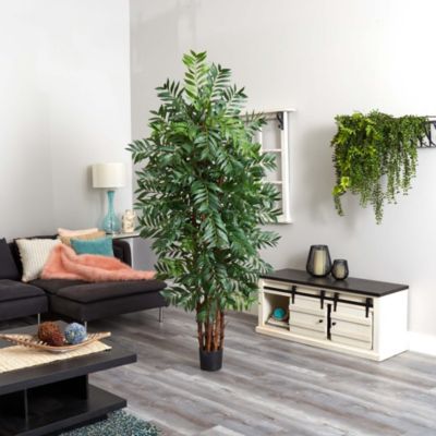 7-Foot Bamboo Palm Silk Tree