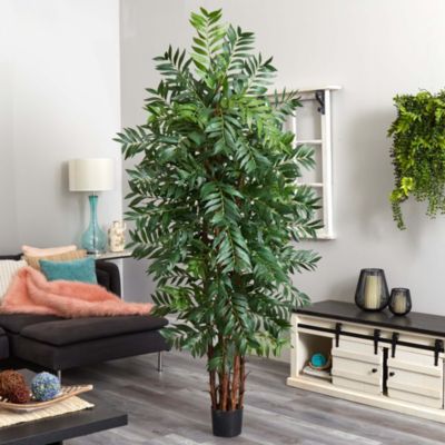 7-Foot Bamboo Palm Silk Tree