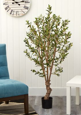 Nearly Natural 5-Foot Olive Silk Tree, Green