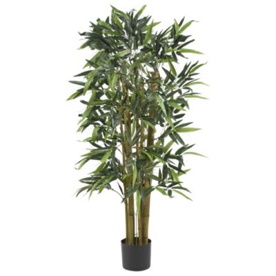 Nearly Natural 4' Biggy Bamboo Silk Tree, Green