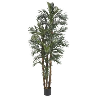 Nearly Natural 6-Foot Robellini Palm Silk Tree, Green