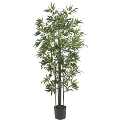 Nearly Natural 6' Bamboo Silk Tree - Green Trunks