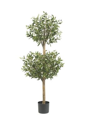 4.5' Olive Double Topiary Silk Tree