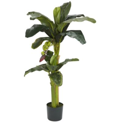 Nearly Natural 5' + 3' Banana Silk Tree with Bananas