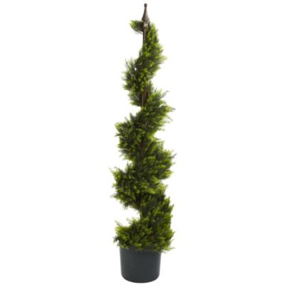 Nearly Natural 4-Foot Cypress Spiral Silk Tree