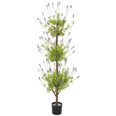 Nearly Natural 4' Lavender Topiary Silk Tree
