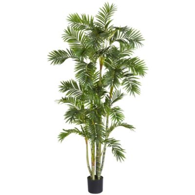 Nearly Natural 6-Foot Areca Palm Silk Tree, Green