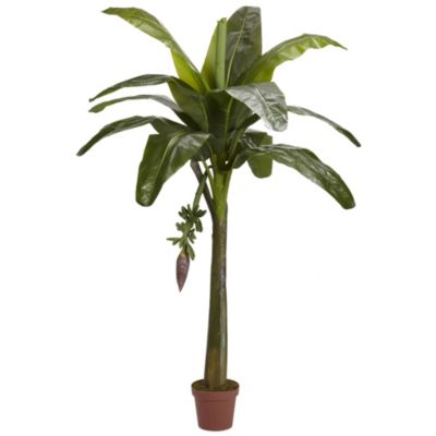 Nearly Natural 6' Banana Silk Tree - Real Touch, Green