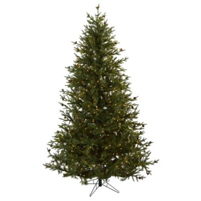 Nearly Natural 7.5' Classic Pine and Pinecone Christmas Tree, Green -  0840703109248