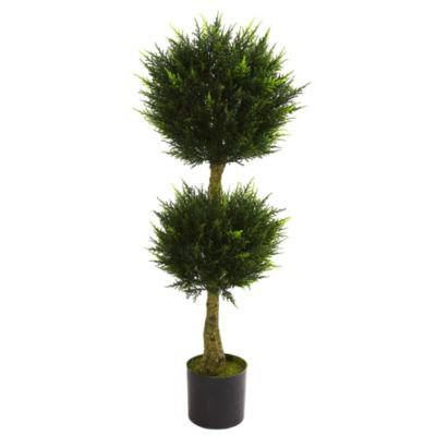 Nearly Natural 4' UV Resistant Double Ball Cypress Topiary - Indoor/Outdoor