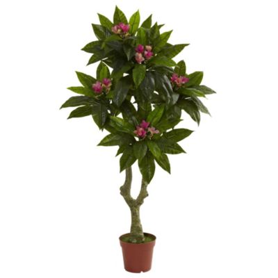 Nearly Natural 5-Foot Plumeria Tree UV Resistant (Indoor/Outdoor)