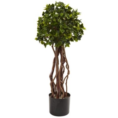 Nearly Natural 2.5' UV Resistant English Ivy Topiary - Indoor/Outdoor, Green