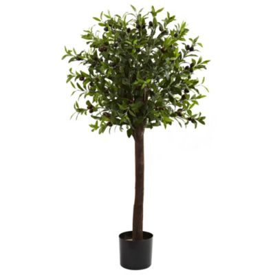 4' Olive Topiary Silk Tree