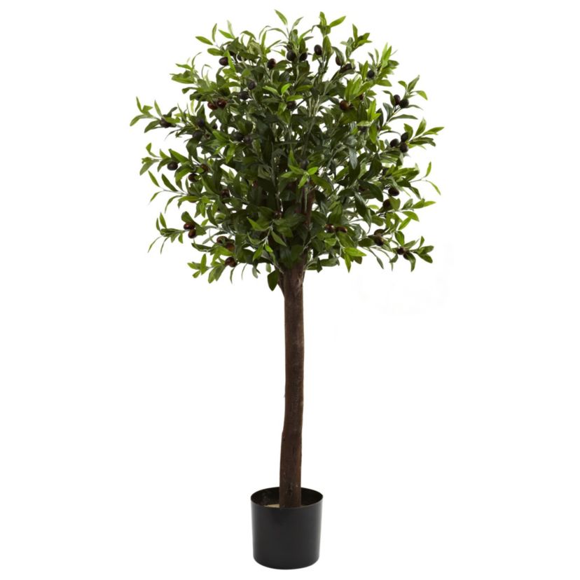 4 Olive Topiary Silk Tree