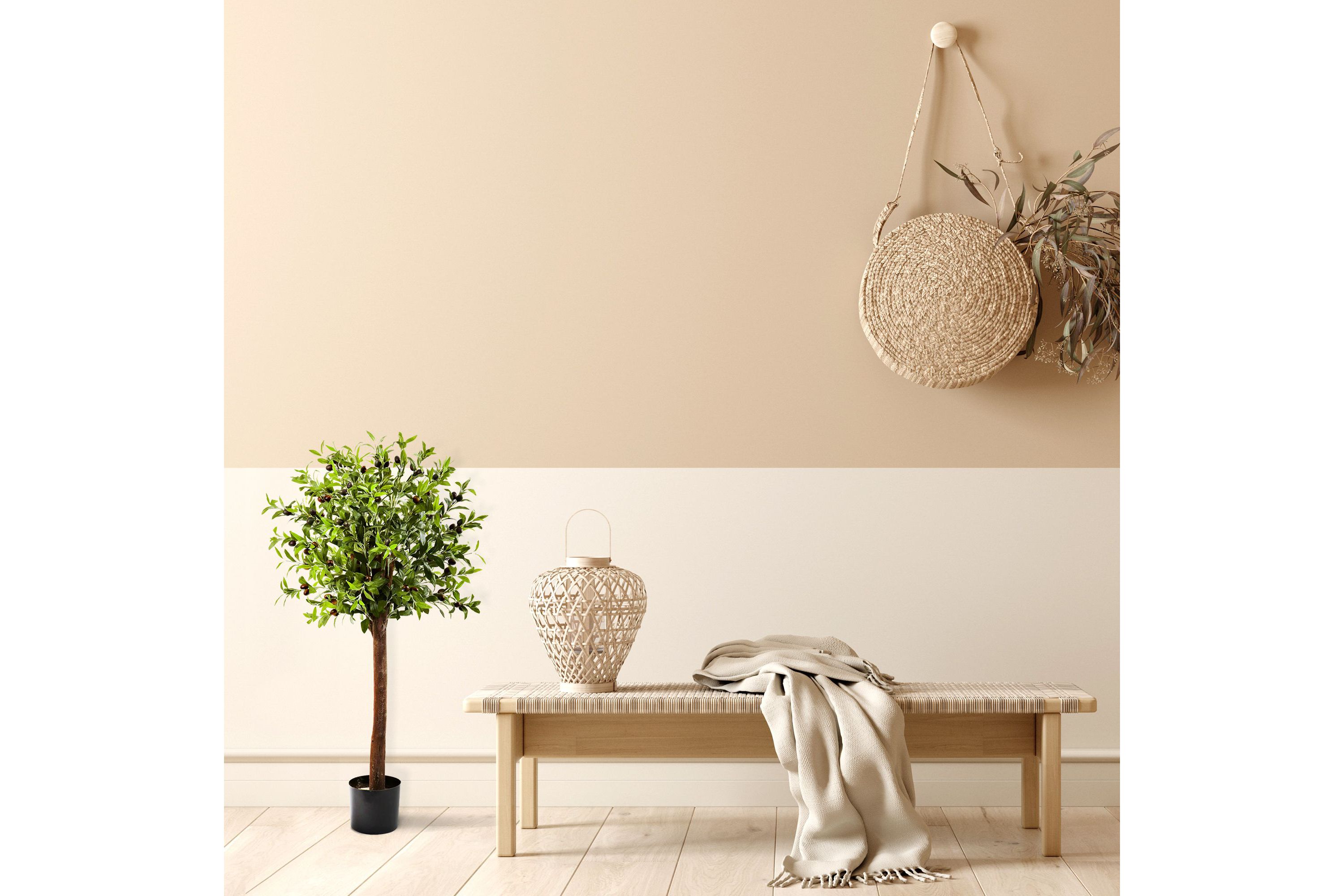 4 Olive Topiary Silk Tree