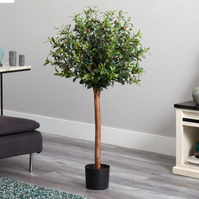 4 Olive Topiary Silk Tree