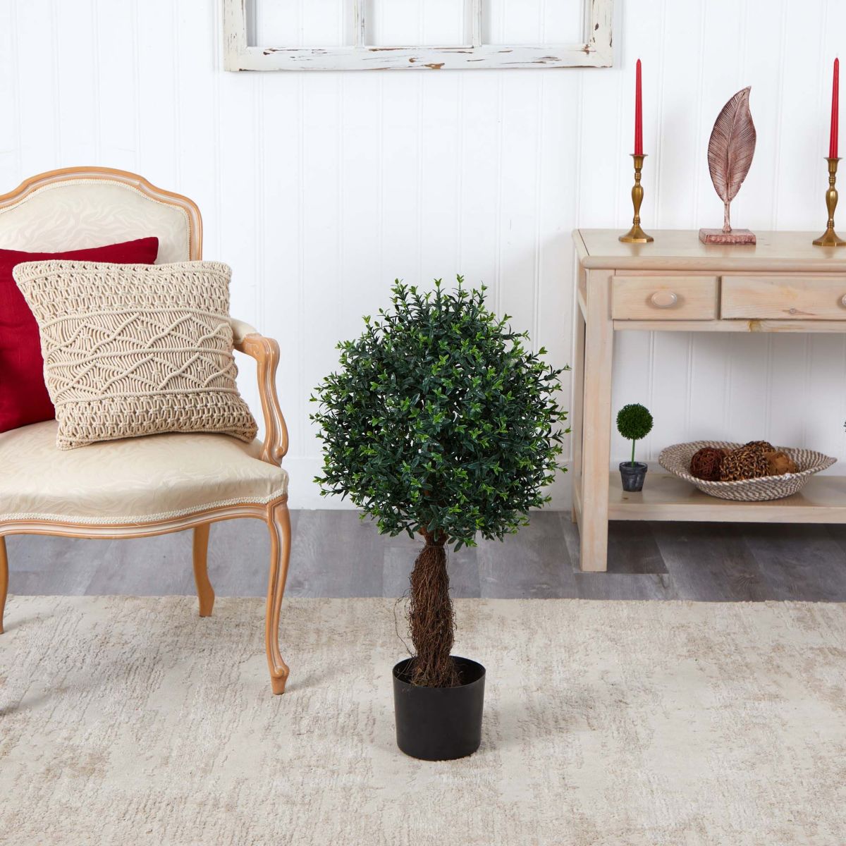 35 Ixora Topiary UV Resistant Indoor Outdoor Patio Porch Décor