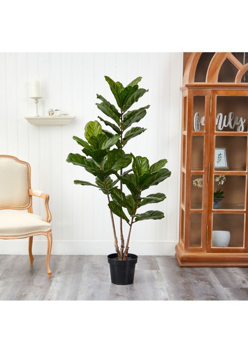 65-Inch Fiddle Leaf Tree UV Resistant (Indoor/Outdoor)
