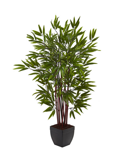 Nearly Natural Bamboo Silk Tree with Planter