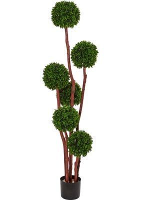 Nearly Natural Boxwood Tree Indoor/Outdoor