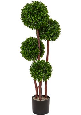 Nearly Natural Boxwood Topiary Tree Indoor/Outdoor, Green