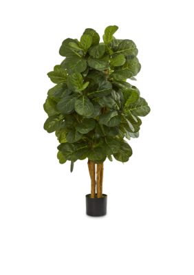 Nearly Natural 4-ft. Fiddle Leaf Fig Artificial Tree, Green