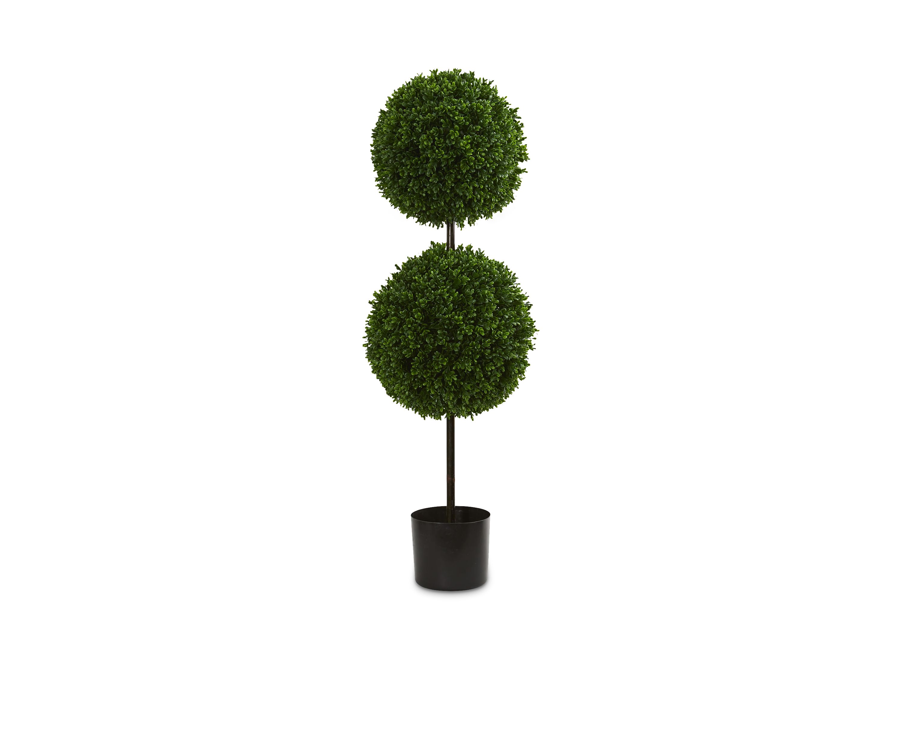 3.5-ft. Boxwood Double Ball Artificial Topiary Tree