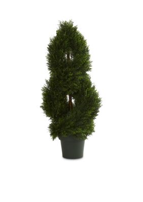 Double Pond Cypress Spiral Artificial Topiary Tree