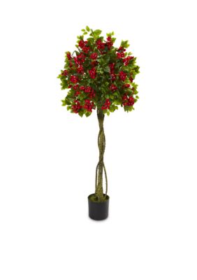 5-ft. Bougainvillea Artificial Topiary Tree