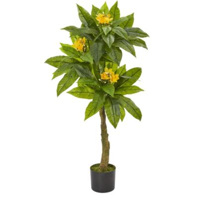 Nearly Natural 4-Foot Plumeria Artificial Tree UV Resistant (Indoor/Outdoor)
