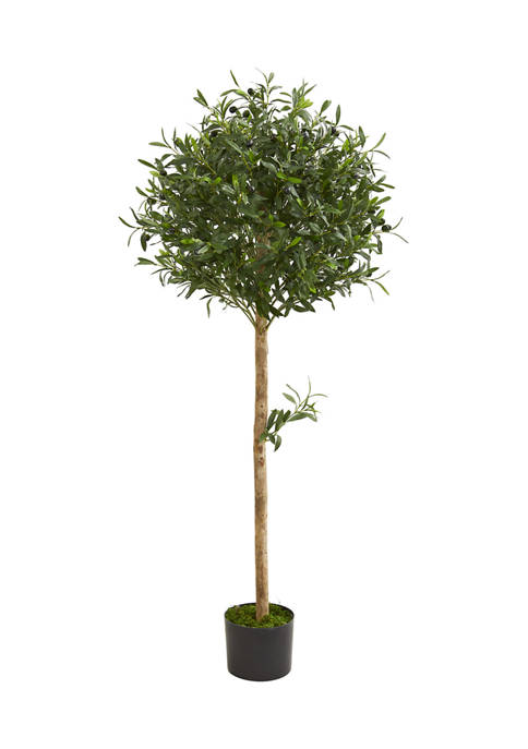 Nearly Natural Olive Topiary Tree