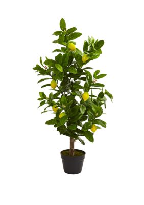Nearly Natural 3 Inch Lemon Artificial Tree, Green