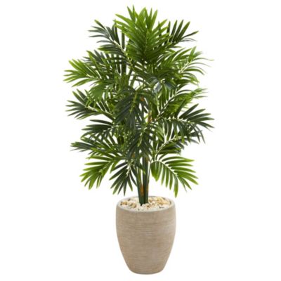 Nearly Natural 4-Foot Areca Artificial Palm Tree in Sand Colored Planter