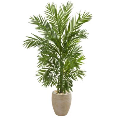 5-Foot Areca Palm Artificial Tree in Sand Colored Planter