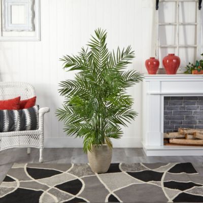 5-Foot Areca Palm Artificial Tree in Sand Colored Planter