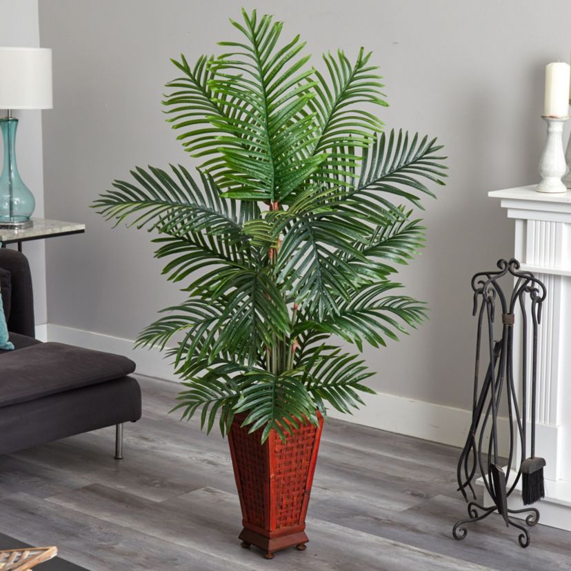 5-Foot Kentia Palm Artificial Tree in Decorative Planter