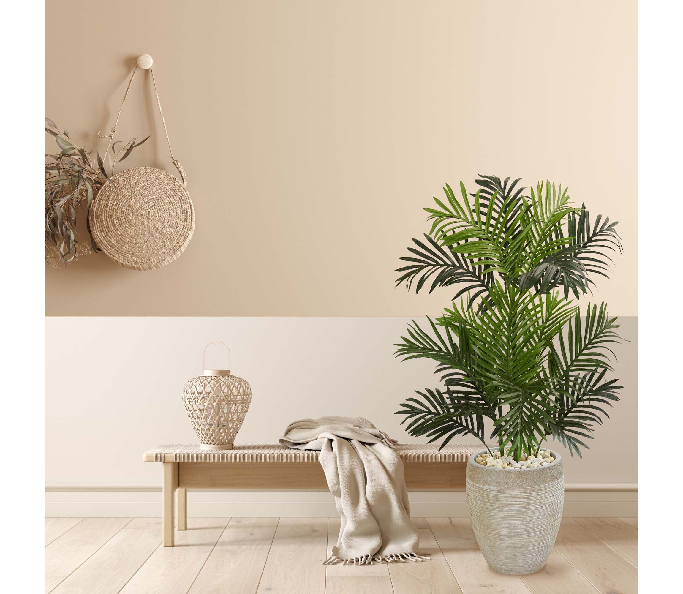 Paradise Palm Artificial Tree in Sand Colored Planter