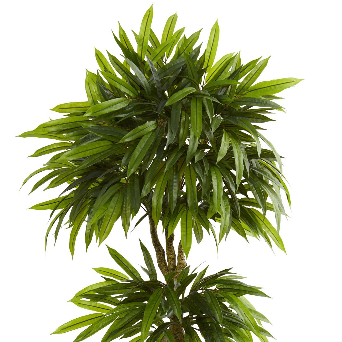5.5-Foot Mango Artificial Tree in Black Wash Planter UV Resistant (Indoor/Outdoor)