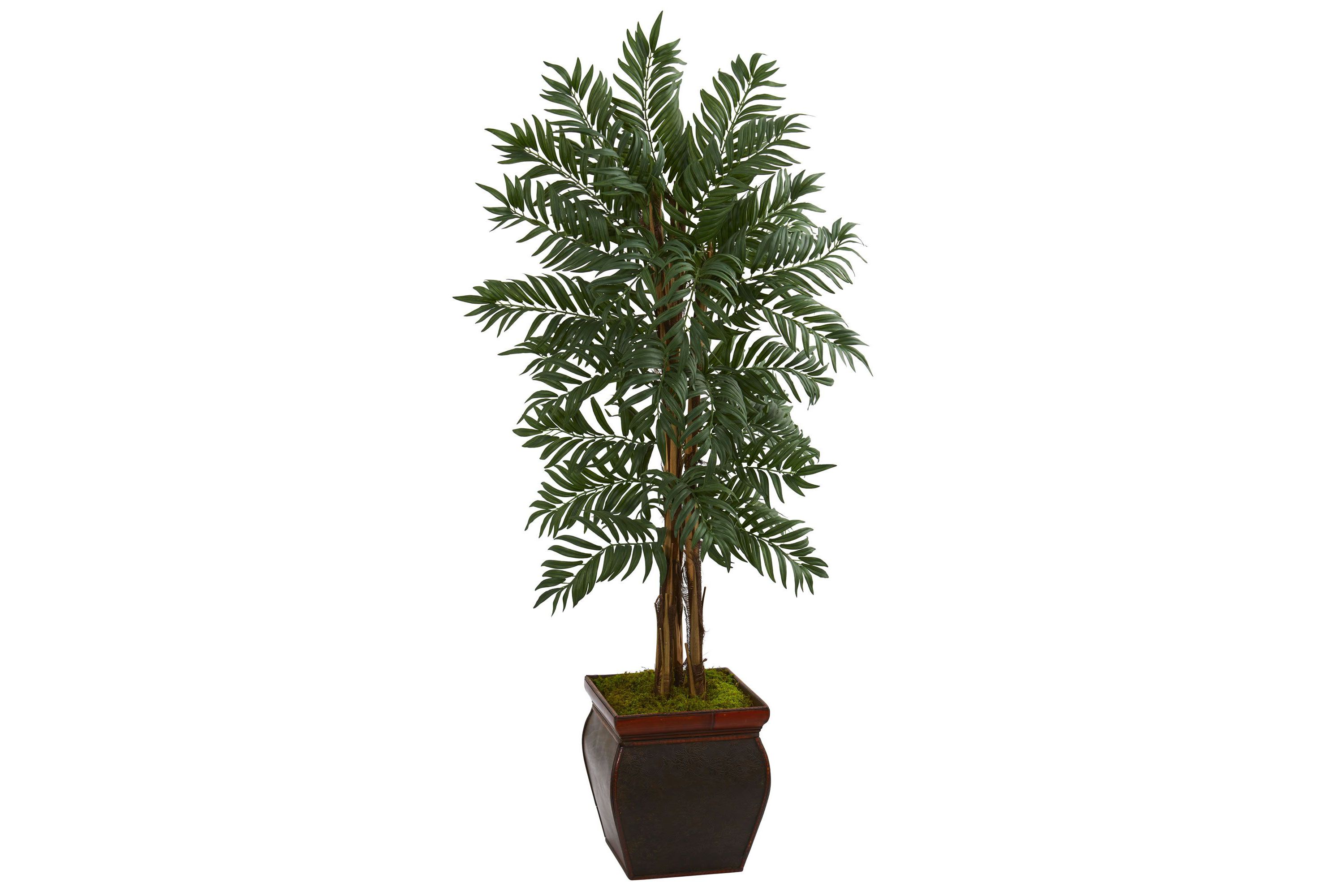 5-Foot Parlor Palm Artificial Tree in Decorative Planter
