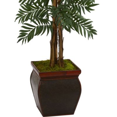 5-Foot Parlor Palm Artificial Tree in Decorative Planter