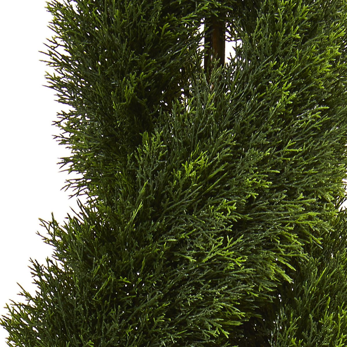 4-Foot Double Pond Cypress Spiral Artificial Tree in Sand Colored Planter UV Resistant (Indoor/Outdoor)